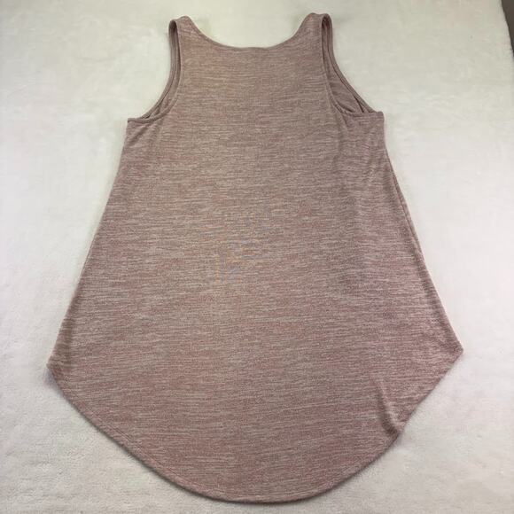 Express Crossover High Lo Sleeveless Knit Tank Top Asymmetrical Hem Pink Size L - Picture 4 of 9